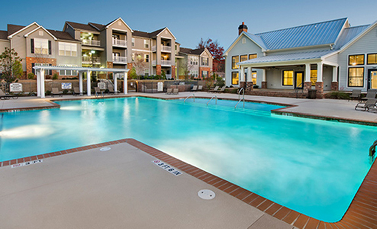 multifamily rental property pool shot