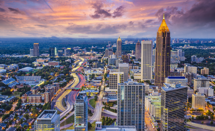 Atlanta Evening Aerial