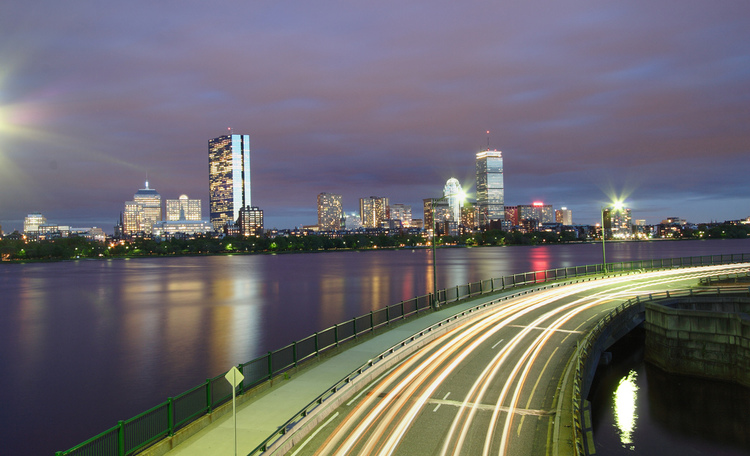 Boston Night Time City Flow