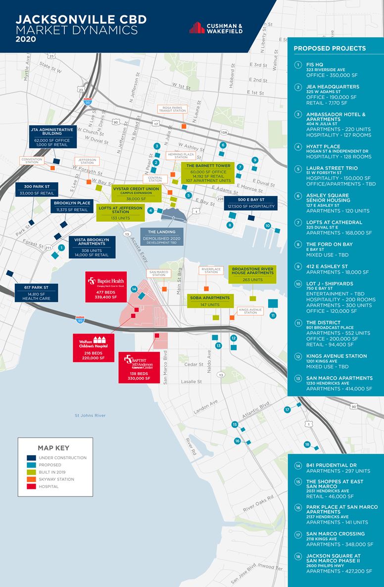 Jacksonville CBD map