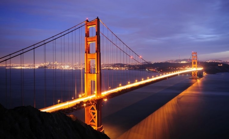 SF Golden Gate Bridge Night