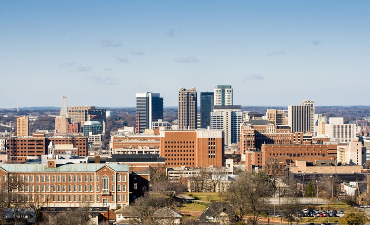 Birmingham Alabama Downtown Aerial