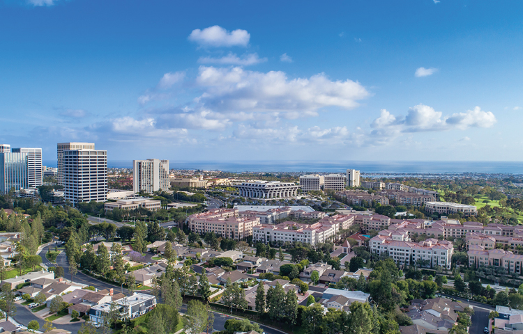 Orange County Skyline Aerial