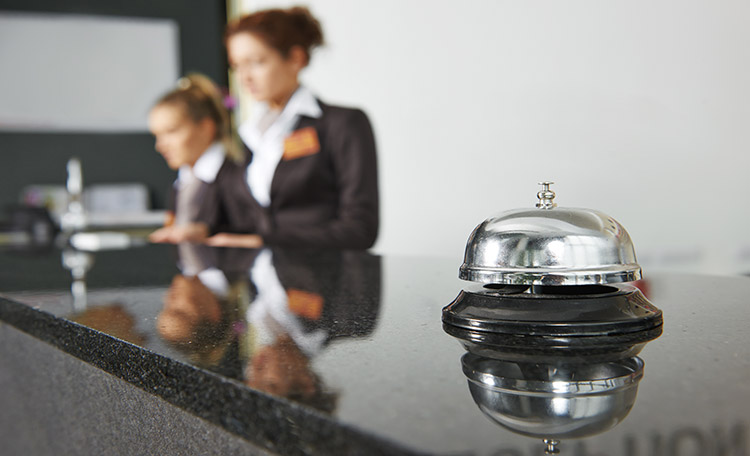 hotel reception desk