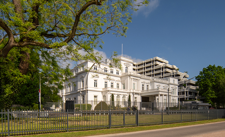 The U.S. Consulate General on the banks of the Alster in Hamburg