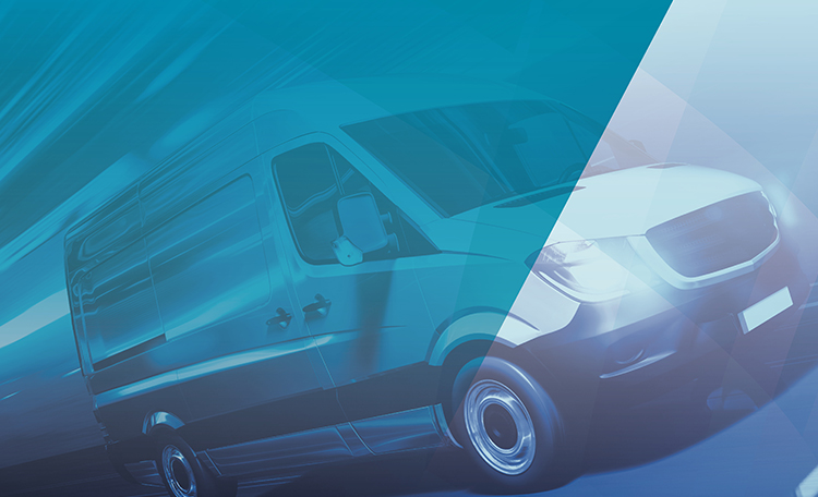 white delivery van