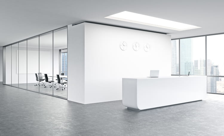 modern white empty office space