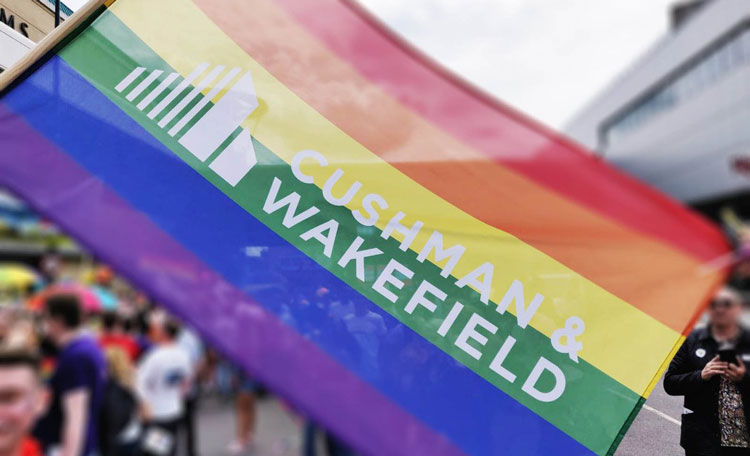 Rainbow flag Cushman & Wakefield Unity