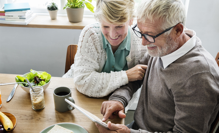 Retirement Living stock image couple