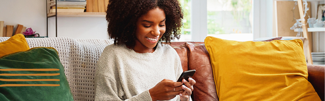 Woman using a phone